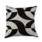 Bloomingville Black and White Cotton Slub Throw Pillow Cover with Abstract Print